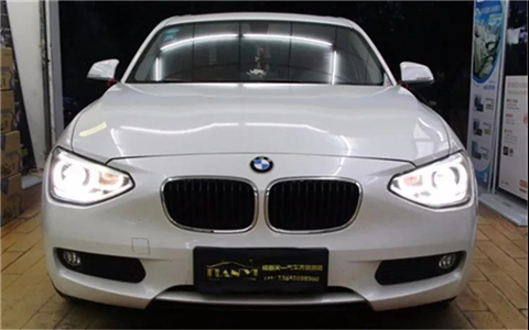 成都天一車燈寶馬116i車大燈升級改裝