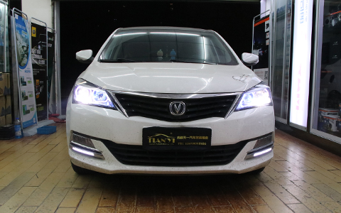 成都天一車燈長安V7車燈改裝升級