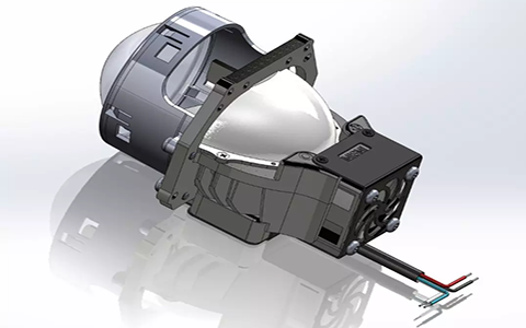 成都天一車燈LED雙光透鏡產(chǎn)品平面展示