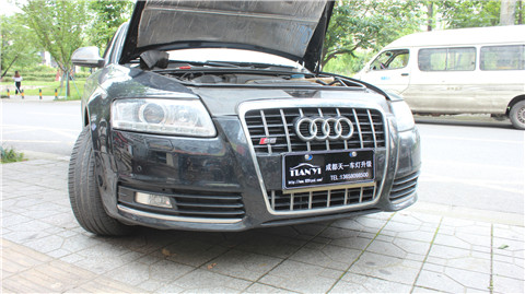 成都天一車燈奧迪A6L車燈升級(jí)改裝LED雙光透鏡