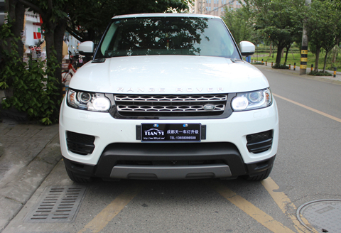 路虎攬勝車燈改裝案例