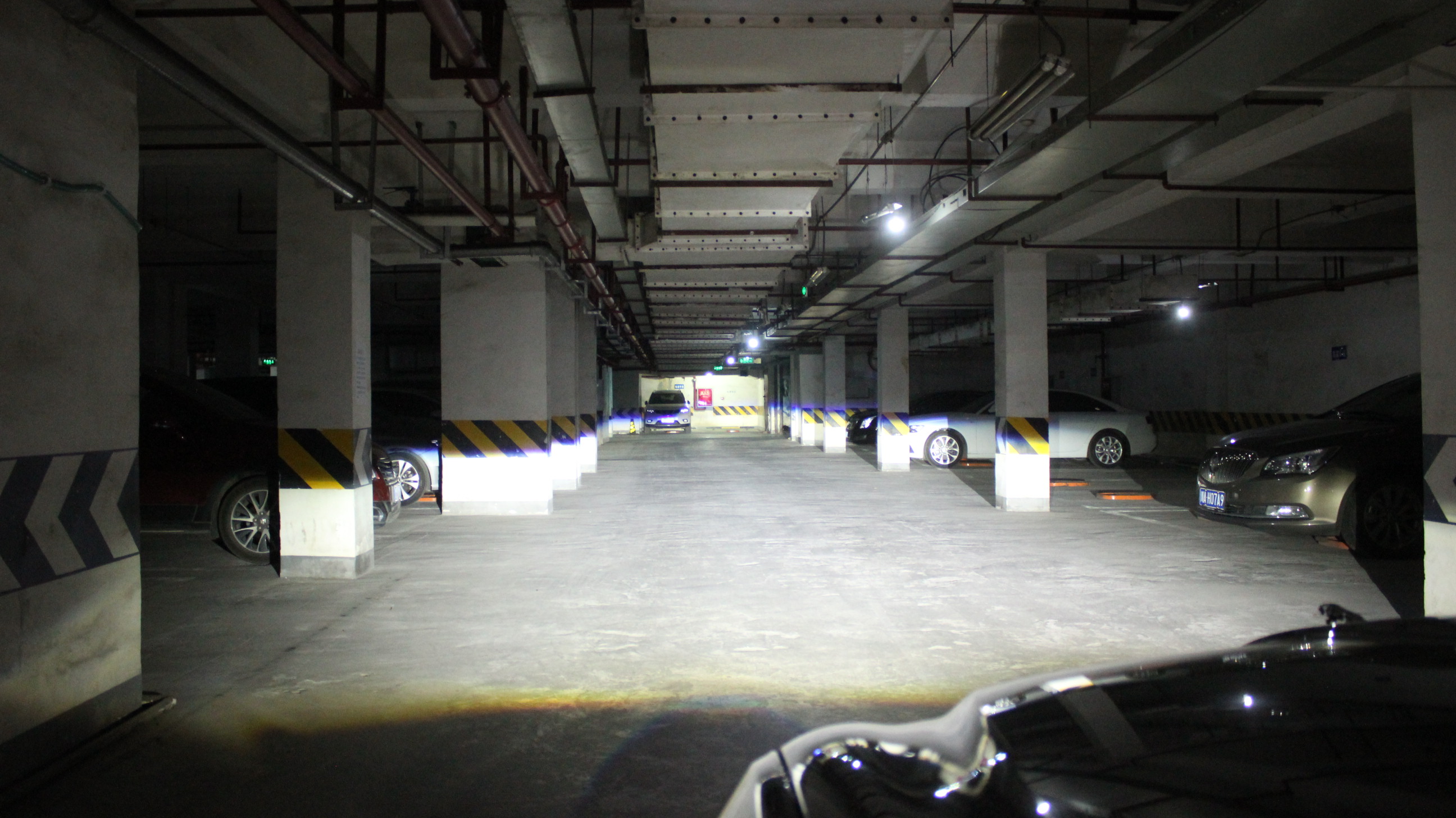 成都捷豹XF升級LED透鏡近光效果實拍