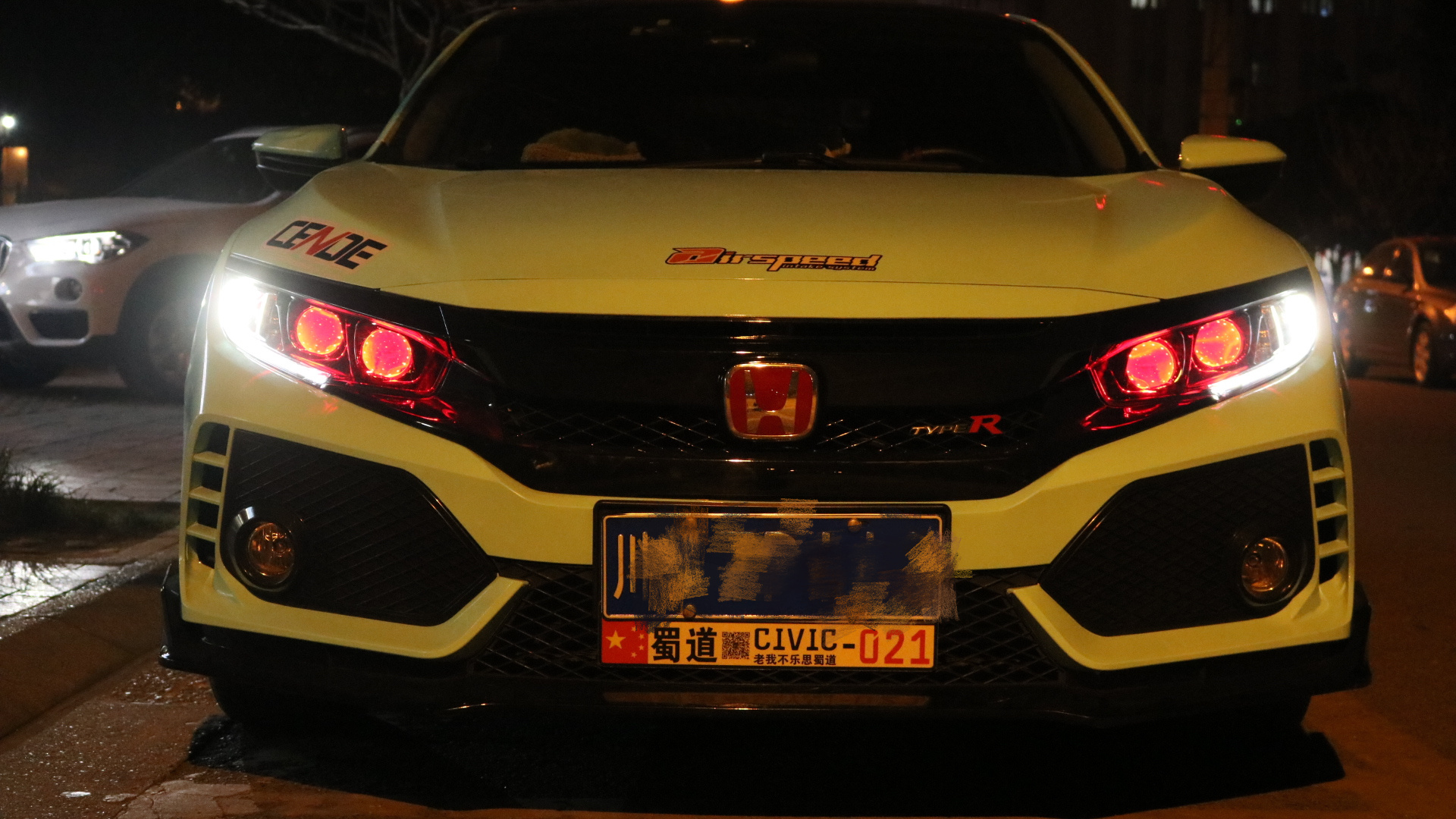 思域車(chē)燈升級(jí)LED透鏡